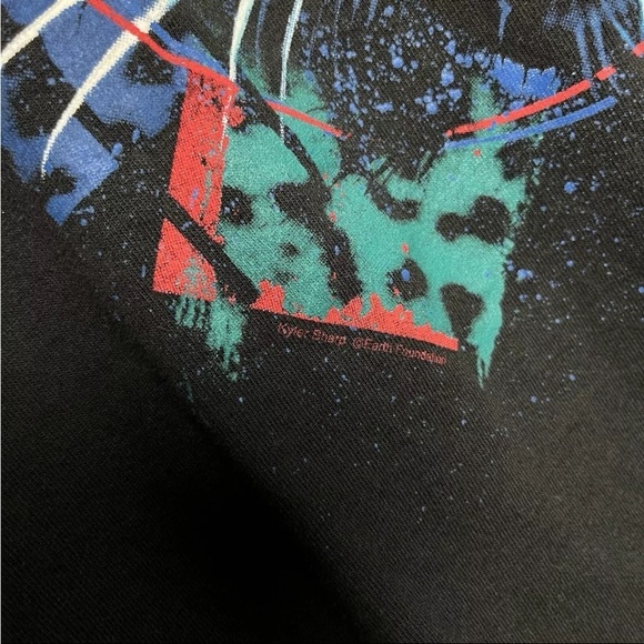 Vtg 90s T Shirt Sz M Streetwear Single Stitch Abstract Black Panther Cat USA EUC - Picture 2 of 12